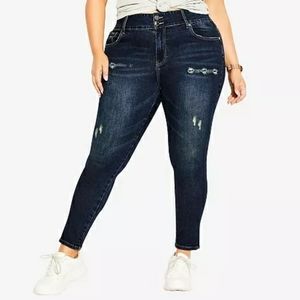 CHIC DEMIN CURVE LOVING HIGH RISE JEANS